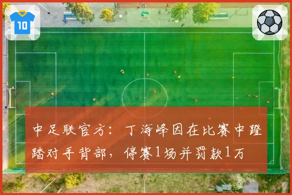 中足联官方：丁海峰因在比赛中蹬踏对手背部，停赛1场并罚款1万
